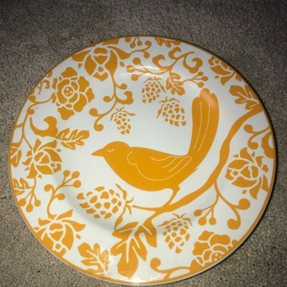 Pier 1 Stoneware Yellow‎ Bird Salad Dessert Plate - Picture 8 of 8
